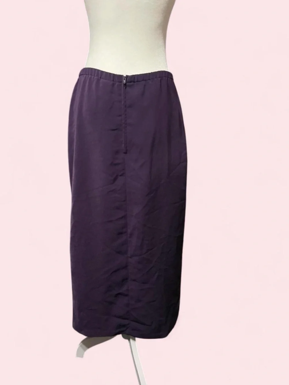 Size 10 Women's Long Purple Straight Skirt